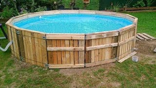 DIY Build a Pool Made from Pallets  Important Tips and Practical Ideas [upl. by Ennaxor]