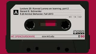 Lec29 Konrad Lorenz on learning part 2 [upl. by Warfield]