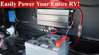 How To Power Your Entire RV With An Inverter  Easy Inverter Power [upl. by Gnurt936]