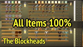 The Blockheads All Items Showcase 100 and Flying to Space in Ver 171 [upl. by Ive]