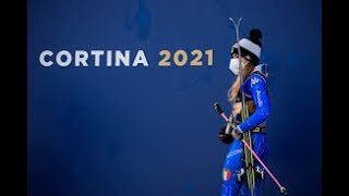 WM Slalom Frauen 2022021  1st and 2nd run Championship Slalom Women 2202021 in Cortina [upl. by Thema]