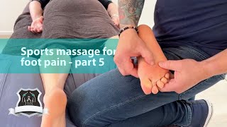 Adductor hallucis  Sports massage for foot pain part 5 [upl. by Akirehc210]