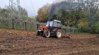 Zetor 6245  Oranje pregnojene njive UZBRDO Pun gas i oblak dima  Vogel amp Noot HF L800 [upl. by Fair681]