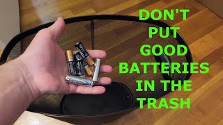 Save Good Batteries From The Trash  How I Extend The Life Of My Batteries [upl. by Buatti531]