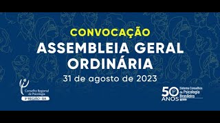 Assembleia Geral Ordinária 2023 do CRP03 [upl. by Ahsert]