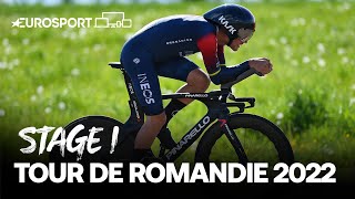 Tour of Romandie 2022  Stage 1 Highlights  Cycling  Eurosport [upl. by Junius]