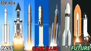 World all Top 40 Rockets Launches in Spaceflight Simulator [upl. by Ainsworth]