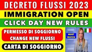 New Italy Immigration 2023 Open  Decreto Flussi Stagionali 2023  Click Day  Italy News  Dj News [upl. by Caesaria880]