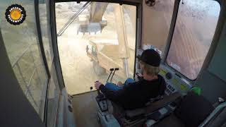 Cat 5130B Excavator In Cab View [upl. by Attennek]