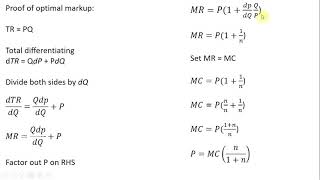 Economics of Markup Pricing Equation Examples and Proof [upl. by Hannaoj]