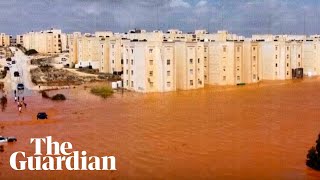 Libya entire neighbourhoods disappeared after deadly flooding say officials [upl. by Donica]