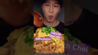 Zach Choi ASMR cheesy fried rice omelette omurice Mukbang bites only shorts viralvideo video [upl. by Novaj]