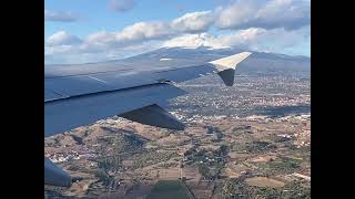 Takeoff from Catania Fontarossa Airport Sicily [upl. by Anirret]