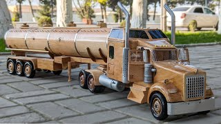 Wood Truck  Kenworth W900LX  Awesome Woodcraft [upl. by Mina605]