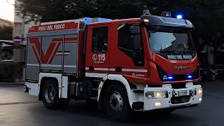 Partenza APS iveco eurocargo city2020 vigili del fuoco in sirena per ascensore bloccato [upl. by Hsak927]