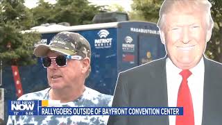 Speaking with Voters Outside the Bayfront Convention Center during Trump Rally [upl. by Ennayd]