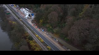 Lahntalbahn Tunnel – Transport des Tunnelaufweitungssystems vor den Cramberger Tunnel [upl. by Calida]