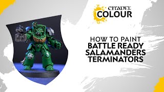 How to Paint Battle Ready Salamanders Terminator [upl. by Allesig]