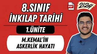 8Sınıf İnkılap Tarihi 1Ünite Mustafa Kemalin Askerlik Hayatı  LGS 2024 [upl. by Vanden]