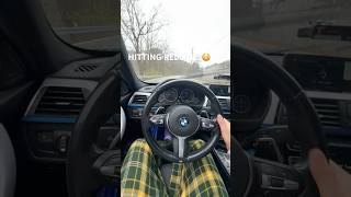 HITTING REDLINE IN STRAIGHT PIPED 340i  b58 bmwm3 loud drift bmw 340i f30 rain shorts [upl. by Rehprotsirhc]