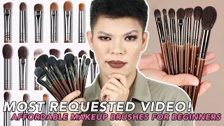 THE BEST MAKEUP BRUSHES FOR BEGINNERS Affordable and Locally Available  Kenny Manalad [upl. by Lower166]