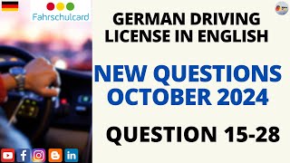 German Driving License in English NEW QUESTIONS from October 2024 Question 1528 [upl. by Cyrille]