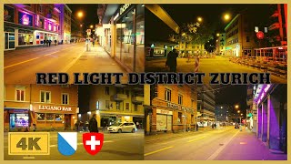 Night Walk In The RedLight District Zurich Switzerland  Langstraße Zurich  Zurich Soft Lockdown [upl. by Nelli]