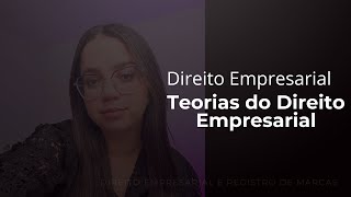 TEORIAS DO DIREITO COMERCIAL  Aula gratuita [upl. by Nayhr]