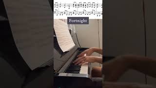 Taylor Swift Fortnight feat Post Malone piano taylorswift ttpd [upl. by Ycaj563]