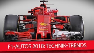 Formel1Autos 2018 Ferrari Mercedes Red Bull amp Co TechnikCheck [upl. by Lramaj]