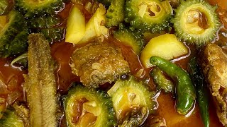 শিং মাছ দিয়ে করলার ঝোল  karola recipeBitter gourd recipe [upl. by Ayyidas]