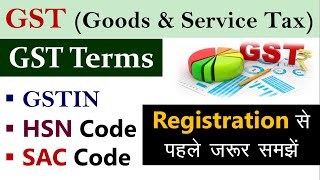 GSTIN क्या होता है   HSN SAC Code क्या होता है  GSTIN HSN SAC Code  GST Terms in Hindi [upl. by Anecuza]