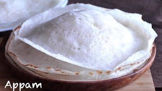 Appam Recipe  Traditional Appam Recipe using Yeast [upl. by Jeggar426]