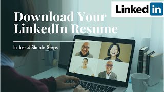 How to download resume from LinkedinHow do I save my resume as a PDF on LinkedIn [upl. by Ivzt443]