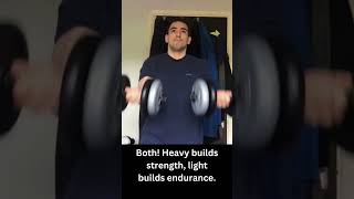 Heavy vs Light Weights Which is Better for Gaining Muscle heavyweights lightweights [upl. by Aseret]