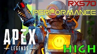 APEX Legends  RX570 4GB  Benchmark Gameplay  HIGH Settings  1920x1080 [upl. by Nibor]