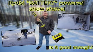 Ryobi quotBATTERYquot powered snow shovel [upl. by Hollah]