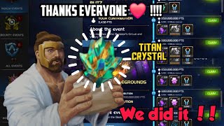 We did it 🙌 Titan Crystal ❤️💓❤️ Thanks everyone who contributed to this Jacks Battlegrounds Blitz [upl. by Elrae]