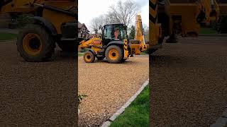 Fastest way to spread stone excavator backhoe jcb [upl. by Willing36]