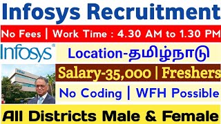 💻Infosys Recruitment  Salary35000  No Coding  Freshers Ok  No Fees  Infosys Job  TAMIL [upl. by Neyud]