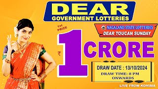 DEAR LOTTERY LIVE 8PM TOADY 13102024  NAGALAND LOTTERY SAMBAD [upl. by Harbird90]