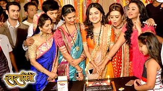 Swaragini Last Day CAKE CUTTING  CELEBRATION On Set [upl. by Annazus]