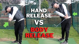 HOW TO RELEASE THE GOLF CLUB  Hand Release VS Body Rotation Release [upl. by Convery]