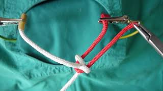 Granny Knot with Needle Holder [upl. by Eahsel]