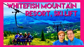 WHITEFISH MOUNTAIN RESORT SKI LIFT IN WHITEFISH MONTANA [upl. by Sinnal852]