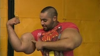 Worlds Biggest Arms Egyptian Popeye Moustafa Ismail Touts RealLife Popeye Arms [upl. by Ominoreg908]