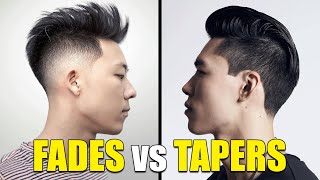 Fade vs Taper Whats The Difference  Best Hairstyles For Mens Taper Or Fade taperfade [upl. by Arrio]