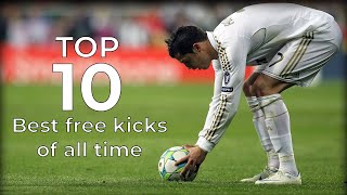 TOP 10 Best free kick goals of all time [upl. by Ytnom]