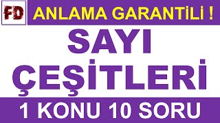 SAYI ÇEŞİTLERİ SORU ÇÖZÜMÜ TEMEL KAVRAMLAR   ANLAMA GARANTİLİ [upl. by Blossom364]