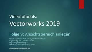 Vectorworks 2019 Folge 9 Ansichtsbereich anlegen [upl. by Ttelracs236]